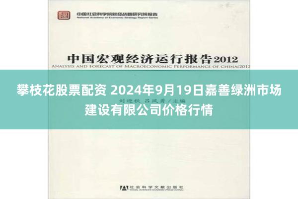 攀枝花股票配资 2024年9月19日嘉善绿洲市场建设有限公司价格行情