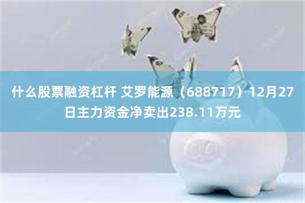 什么股票融资杠杆 艾罗能源（688717）12月27日主力资金净卖出238.11万元