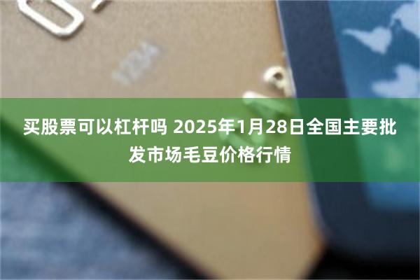 买股票可以杠杆吗 2025年1月28日全国主要批发市场毛豆价格行情